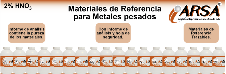 Materiales de referencia para metáles pesados